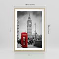 Plakat w ramie 50x70 - Ikoniczny Big Ben w Londynie - Big Ben, Londyn - rama drewno