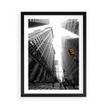 Plakat w ramie 50x70 - Miejskie Wieże - miasto, wieżowce - rama czarna