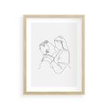Plakat w ramie 30x40 - Bezgraniczne Tańce - para zakochanych, kobieta i mężczyzna - rama drewno