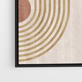 Obraz w ramie 50x70 - Melodia ukrytych snów - retro grafika, styl mid-century - rama czarna