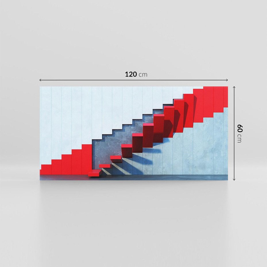 Obraz na płótnie 120x60 - Schody w abstrakcyjnej podróży - schody, abstrakcja