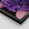 Zestaw obrazy w ramie 40x50 galeria - Fiolet, kwiaty, hortensja, wrzosy - rama czarna