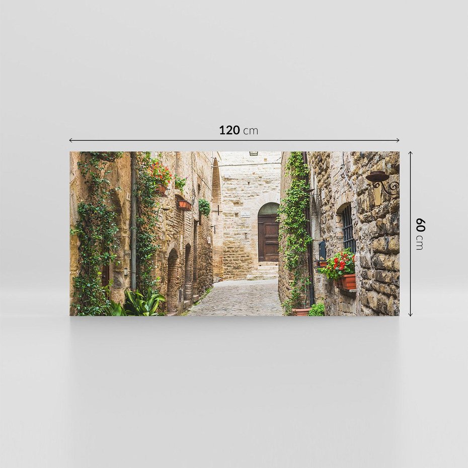 Obraz na płótnie 120x60 - Urok Uliczki we Włoszech - uliczka, Włochy