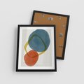 Plakat w ramie 40x50 - Modernistyczna Abstrakcja: Kolorowe Plamy - abstrakcja, modern - rama czarna