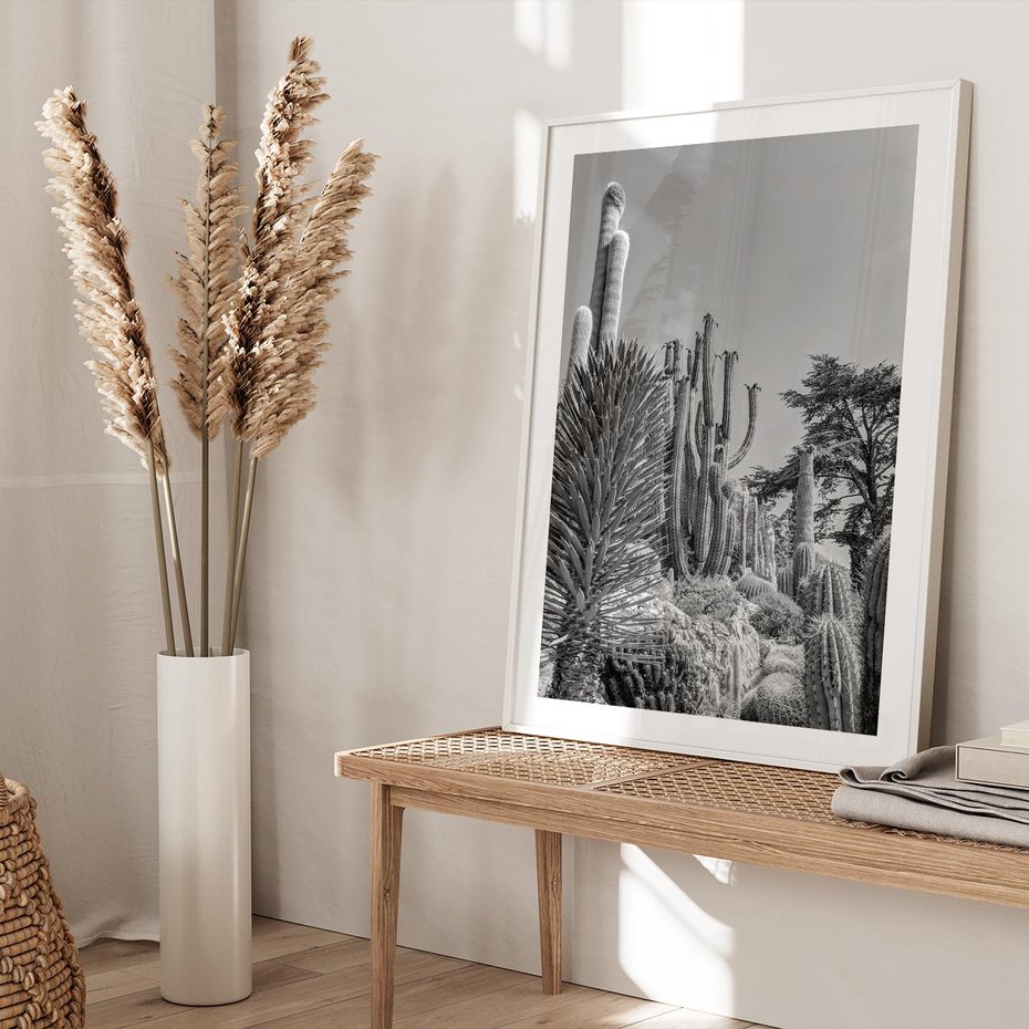 Plakat bez ramy 21x30 - Pustynny Klimat - czarno białe zdjecie, pustynia