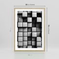 Plakat w ramie 50x70 - Geometryczne Elegancje - nowoczesny, geometryczny - rama drewno