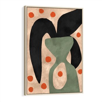 Obraz w ramie 80x120 - Impresje Boho - abstrakcyjny obraz, plakat - rama drewno