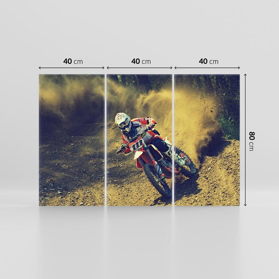 Obraz na płótnie 120x80 - Ekscytujące Skoki na Crossowym Motocyklu - cross, motocykl