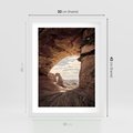 Plakat w ramie 30x40 - Kanionowy Labirynt - pustynia, skały - rama biała