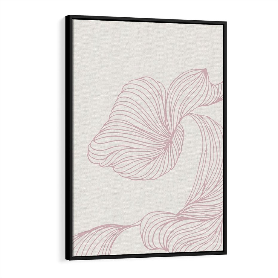 Obraz w ramie 50x70 - Szept marzeń i tajemnic - abstrakcyjne, roślinne ornamenty - rama czarna