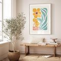 Plakat w ramie 50x70 - Pastelowa Piękność - nowoczesna sztuka, plakat - rama drewno