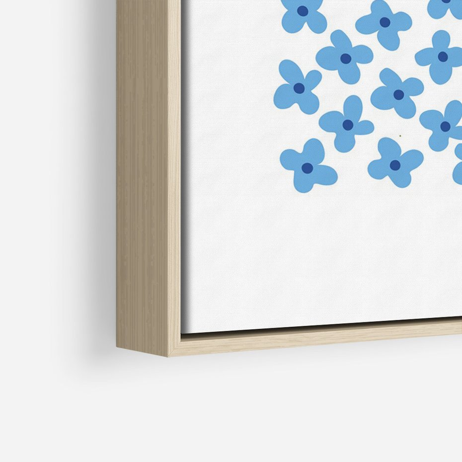 Obraz w ramie 80x120 - Księga Kształtów Bez Granic - kwiaty, sztuka nowoczesna - rama drewno