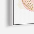 Obraz w ramie 50x70 - Impresje Przenikających Form - abstrakcyjne akwarelowe plamy, minimalizm - rama biała