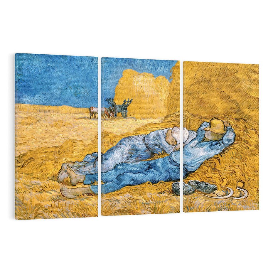 Obraz na płótnie 120x80 - "The Siesta " (1890) Vincent van Gogh - Reprodukcja - reprodukcja, obraz na płótnie
