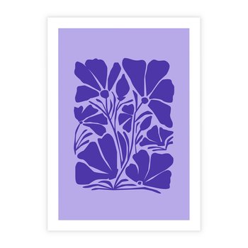 Plakat bez ramy 30x40 - Migocące Boho Wibracje - kwiaty, energetyczne fioletowe tło