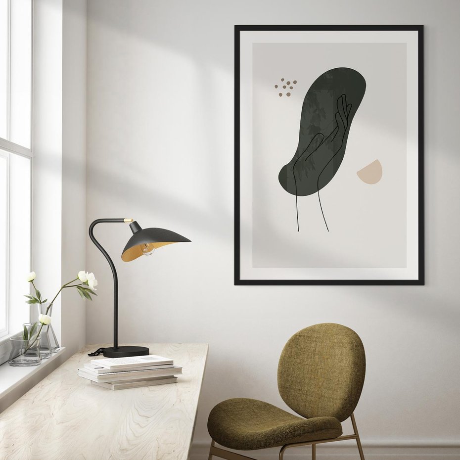 Plakat bez ramy 21x30 - Tajemnicze Impulsy - szkic jedną linią, one lone