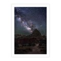 Plakat bez ramy 30x40 - Gwiaździsta Noc na Pustyni - noc na pustyni, gwiździste niebo