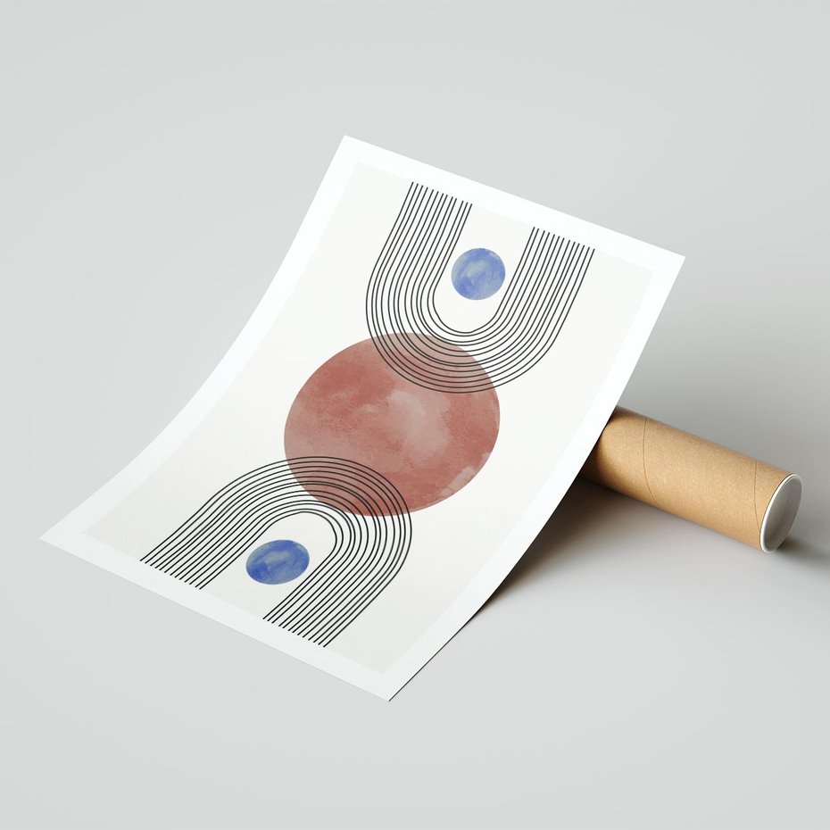 Plakat bez ramy 30x40 - Księga Impulsów - nowoczesny plakat, styl midcentury