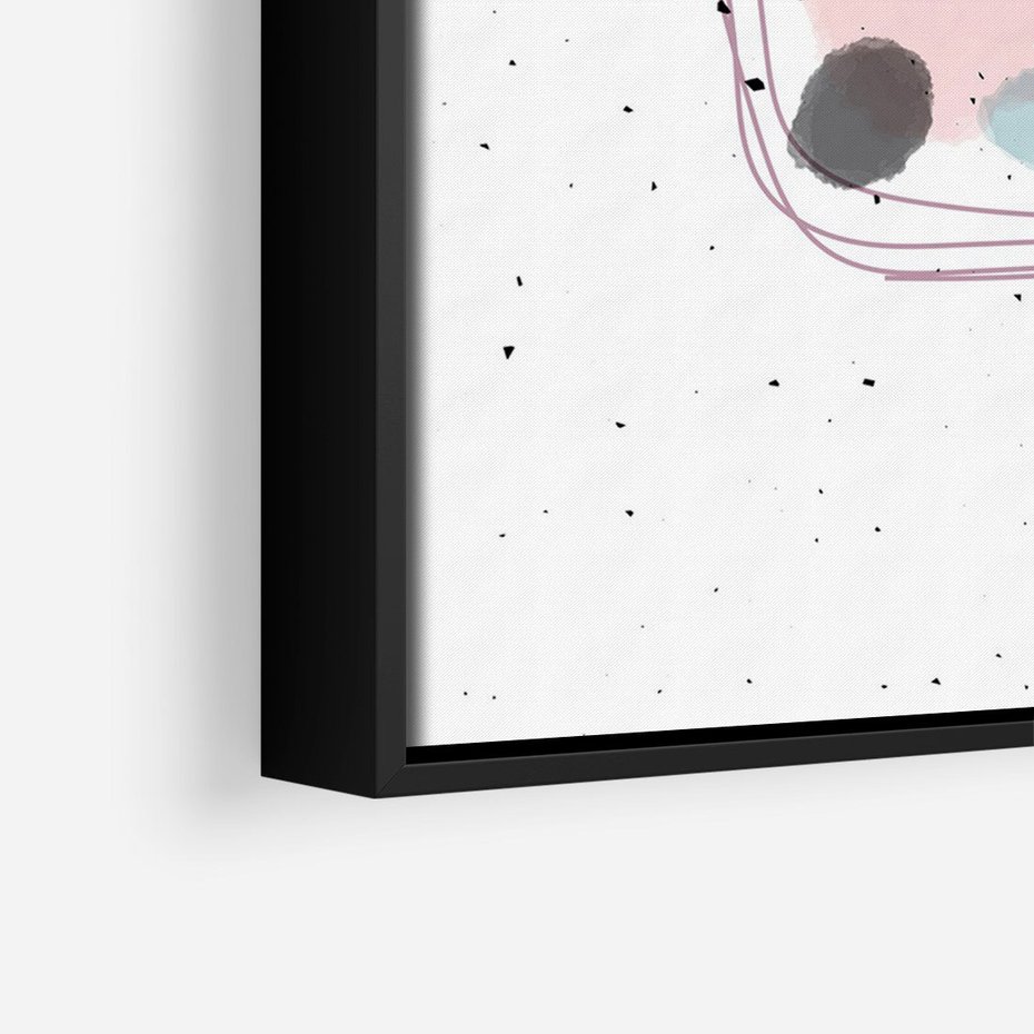 Obraz w ramie 70x100 - Migotliwa Opowieść - abstrakcyjna kompozycja, jak ręcznie malowana - rama czarna