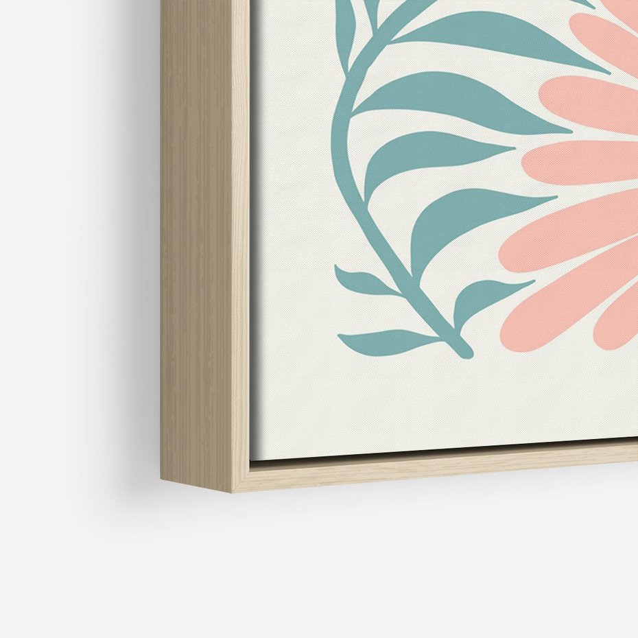 Obraz w ramie 80x120 - Kształtując Marzenia - kwiaty, sztuka nowoczesna - rama drewno