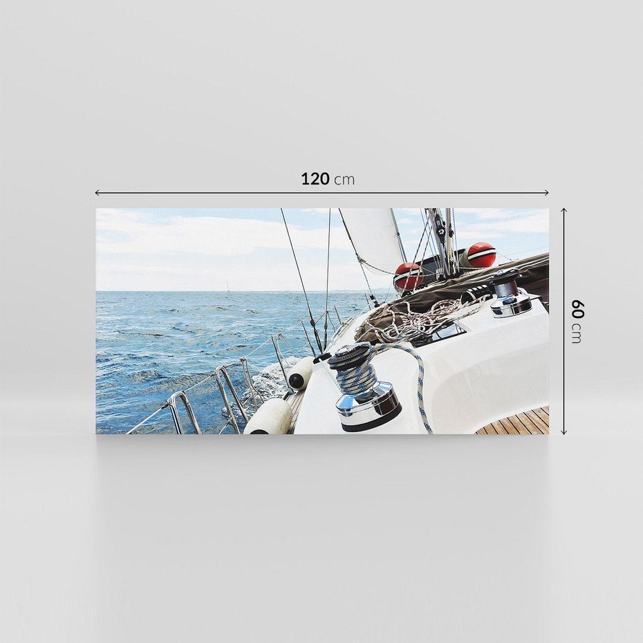 Obraz na płótnie 120x60 - Moc żaglowca na pełnym morzu - żaglowiec, jacht