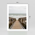 Plakat bez ramy 40x50 - Morze i drewniany pomost - morze, pomost