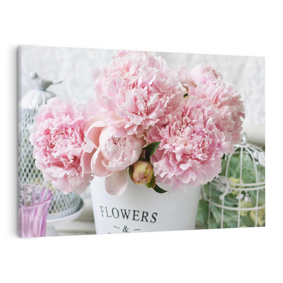 Obraz na płótnie 100x70 - Miłość w powietrzu - kwiaty, romantyczne