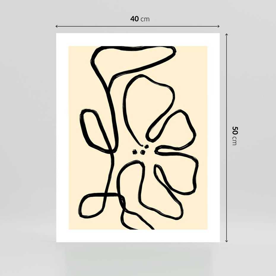 Plakat bez ramy 40x50 - Zaklęte Aberracje - abstrakcyjna sztuka, przypominająca kwiat