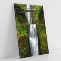 Obraz na płótnie 50x70 - Siła i Urok Natury - wodospad, las