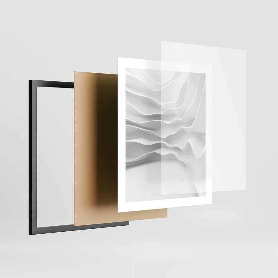 Plakat w ramie 40x50 - Żywa Natur - 3d, abstrakcja - rama czarna