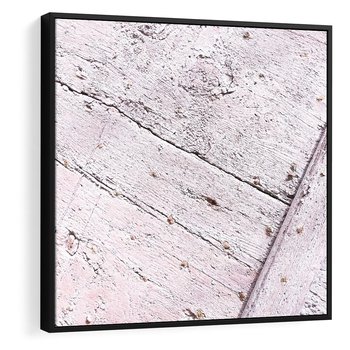 Obraz w ramie 50x50 - Nowoczesna Elegancja - beton, struktura - rama czarna