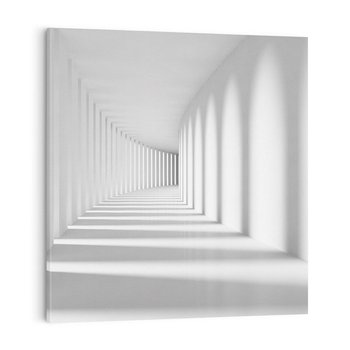 Obraz na płótnie 50x50 - Abstrakcyjny tunel: Podróż w inną przestrzeń - 3D, abstrakcja