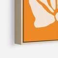 Obraz w ramie 70x100 - Wibracje Barw - abstrakcyjny boho plakat, pomarańczowe tło - rama drewno