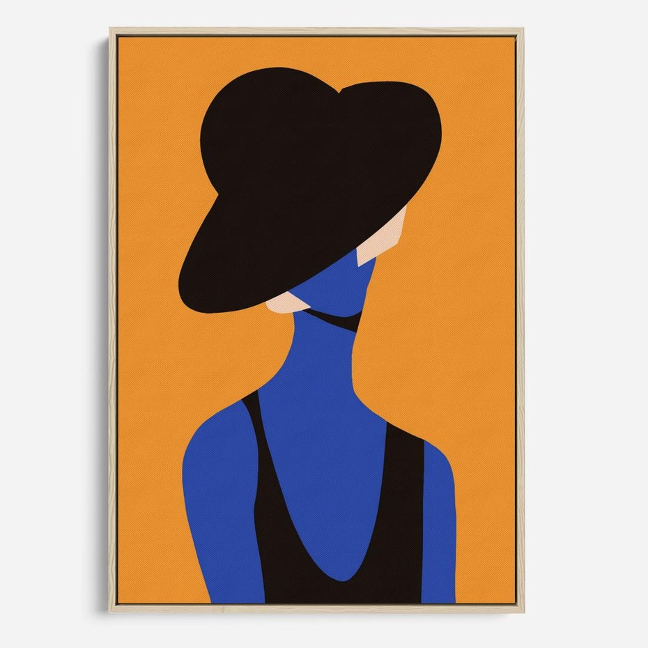 Obraz w ramie 80x120 - Zaklęte Zniknięcie - sztuka nowoczesna, plakat - rama drewno