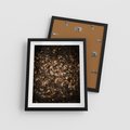Plakat w ramie 40x50 - Brązowe Liście w Scenerii - suche liście jesień brąz - rama czarna