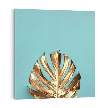Obraz na płótnie 80x80 - Piękno Natury - złote, liście