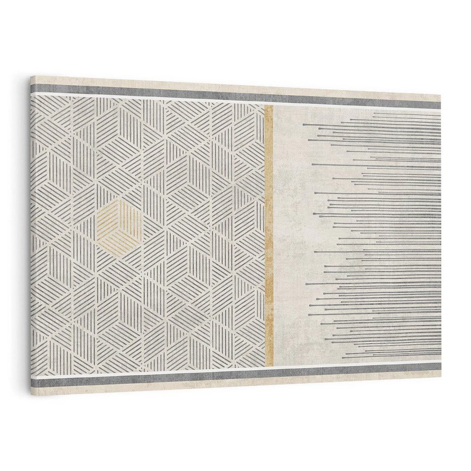 Obraz na płótnie 70x50 - Drobny Print Klasyki - geometryczne linie, styl mid century