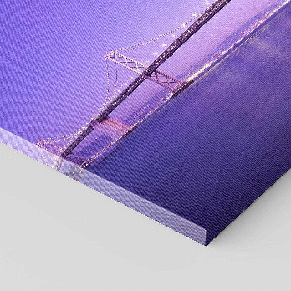 Obraz na płótnie 120x80 - Most nad rzeką w USA - most, rzeka