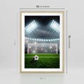 Plakat w ramie 50x70 - Strzał do bramki - piłka, nożna - rama drewno