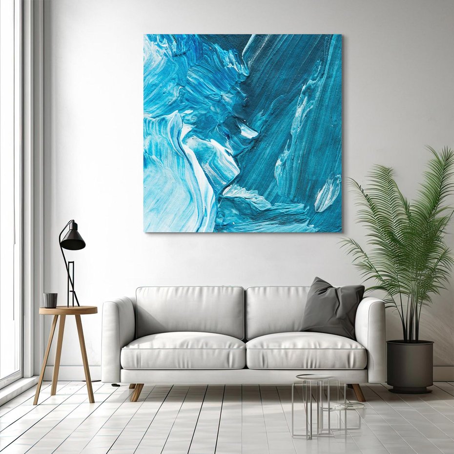 Obraz na płótnie 40x40 - Wyrazista abstrakcja w akwareli - abstrakcja, akwarela