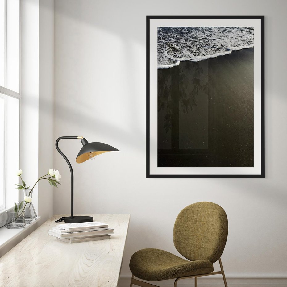 Plakat bez ramy 50x70 - Morskie Fale na Plaży - plaża, morskie fale omywają piasek