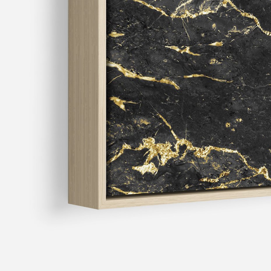 Obraz w ramie 70x100 - Egzotyczny Blask - marmur, złoto - rama drewno