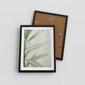 Plakat w ramie 30x40 - Minimalistyczna Tropikalna Harmonia - tropikalna roślina, zielone liście - rama czarna
