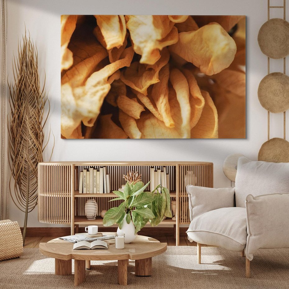 Obraz na płótnie 100x70 - Zjawiskowe zasuszone kwiaty - zasuszone, kwiaty