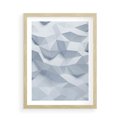 Plakat w ramie 50x70 - Trójwymiarowa geometria - geometria, 3d - rama drewno