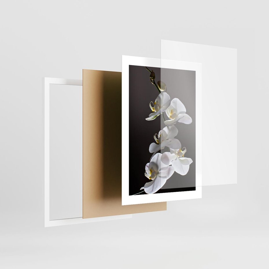 Plakat w ramie 30x40 - SPA: harmonia z kwiatami - spa, kwiaty - rama biała