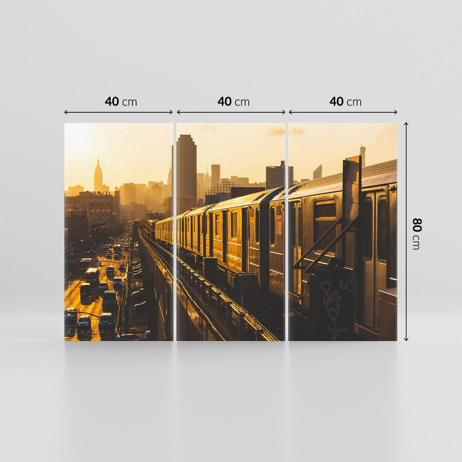 Obraz na płótnie 120x80 - Podróż Podziemna: Pociąg i Metro - pociąg, metro