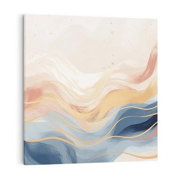 Obraz na płótnie 60x60 - Ukojenie Współczesności - abstrakcyjne fale, gładkie linie
