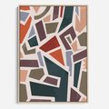 Obraz w ramie 50x70 - Modernistyczna Transcendencja - geometryczne kształty, mozaika - rama drewno