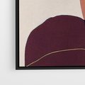 Obraz w ramie 70x50 - Abstrakt Marsala - nieregularne plamy, kształty - rama czarna